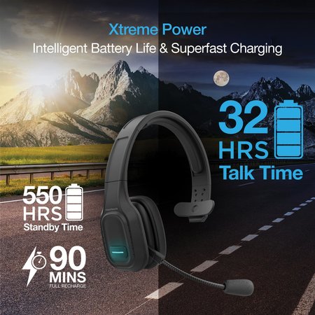 Naztech Xtreme Noise Canceling Wireless Trucker Headset 15443